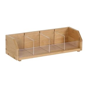 <b>Small</b> Bamboo Tea Bag Organizer Storage Holder for Tea Bags Wood Tea <b>Box</b> Containers Tea Rack Teabag Station Stand for Cabinet - Product Image 2