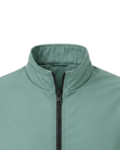 Chaqueta Bomber Ligera Personalizada Verde Menta para Hombre, Chaqueta Cortavientos Casual con Cierre Completo, Cuello Alto, Estilo Urbano Otoñal - Product Image 5