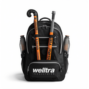 Mochila deportiva para palos de hockey sobre césped con compartimentos para equipo, bolsa de hockey resistente para jugadores de equipos y viajes - Product Image 3
