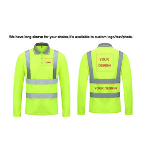 เสื้อผ้าสะท้อนแสงโพลีเอสเตอร์แบบปรับแต่งได้ เสื้อยืดทำงานกันน้ำสะท้อนแสงสูง เสื้อกั๊กสะท้อนแสงเพื่อความปลอดภัยในการมองเห็น - Product Image 3