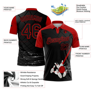 Maillot de football polo personnalisé en polyester sublimé pour homme, t-shirt tricoté de haute qualité, brodé, manches courtes - Product Image 2