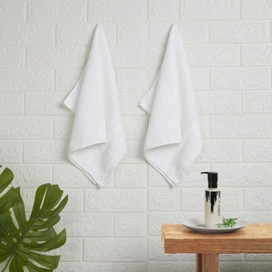 Serviette de toilette en coton de haute qualité, taille personnalisée, vente en gros, blanche, 50*80cm, pour hôtel, spa et salon - Product Image 5