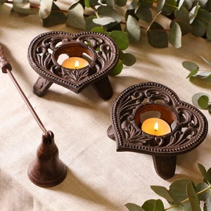 Handmade Iron Heart <b>Tealight</b> Candle Holder Romantic Table Centerpiece Decor for Wedding Home Party Bulk Supply - Product Image 1