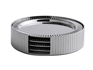Elegant Stainless Steel Metal <b>Coasters</b> For Modern Home Office Restaurant And Luxury Dining Table Settings - Product Image 1