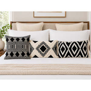 100% Cotton Woven Decorative Cushion <b>Cover</b> Handmade Textured Rope Embroidery <b>Throw</b> Pillow <b>Cover</b> for <b>Sofa</b>, Bed & Home Decor - Product Image 4