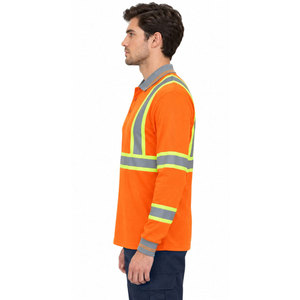 Camiseta Polo Reflectante de Alta Calidad al Mejor Precio, 100% Poliéster, Camiseta de Seguridad de Alta Visibilidad con Cinta Reflectante, Camisetas de Seguridad Laboral - Product Image 4