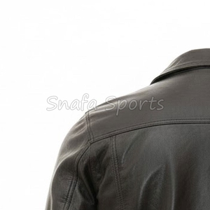 Custom <b>Men's</b> Biker Genuine Leather <b>Jacket</b> Black Motorcycle Leather <b>Jacket</b> Manufacturers High Quality for <b>Men</b> - Product Image 6