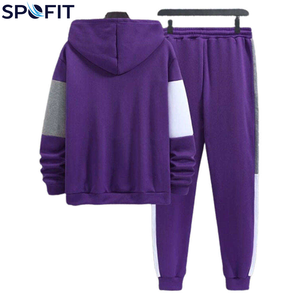 Conjunto Deportivo de Invierno para Hombre, Dos Piezas, Logotipo Personalizado, Algodón de Alta Calidad, Transpirable, Informal, con Capucha, para Correr, Tallas Grandes, Último Estilo - Product Image 6