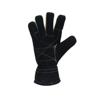Sicherheits-Feuerwehrhandschuhe mit Hoher Sichtbarkeit aus Echtem Leder, Feuerfeste Schutzhandschuhe für Feuerwehrleute, Schnelltrocknende Schweißerkleidung OEM