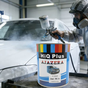 Peinture automobile acrylique 1K à <span class=keywords><strong>prix</strong></span> <span class=keywords><strong>d</strong></span>'usine, haute adhérence, résistante aux rayures, blanc bijou, pack unique, revêtement automobile pour carrosserie - Product Image 1