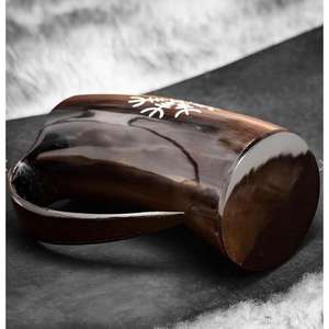 Jarra de Cerveza Vikinga Hecha a Mano de Estilo Medieval, Taza para Beber de Cuerno de Búfalo Natural, Artículo de Regalo Disponible a un Precio Razonable - Product Image 2