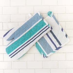 Gants de cuisine et maniques en coton 100% tissé, style moderne, résistants à la chaleur, imperméables, lavables au lave-vaisselle, imprimés numériquement, pour la cuisine - Product Image 1