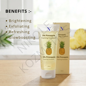 Limpiador Facial Espumoso con 5% de Piña, Hidratante, Limpieza Profunda Suave, Aclarante, Control de Grasa, Refrescante, Uso Diario - Product Image 3