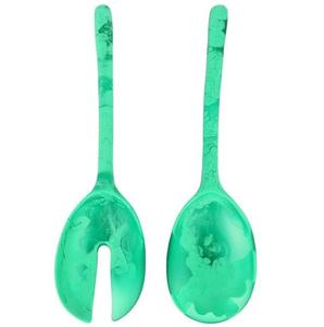 AL MALIK CRAFT Cuillère et fourchette décoratives en résine faites à la main, ustensiles de service pour salade, écologiques, élégants, compatibles lave-vaisselle et micro-ondes - Product Image 4