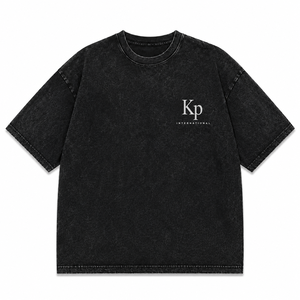 T-shirt en coton lavé surdimensionné pour homme, manches courtes, col rond, couleur unie, style décontracté, tissu jersey, personnalisable et en gros - Product Image 2