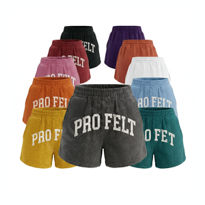 Unisex OEM ODM Canvas Mid Waist Summer Lounge Shorts <b>Elastic</b> Waist Cozy Soft Quick Dry Breathable Eco-Friendly 100% Cotton - Product Image 1