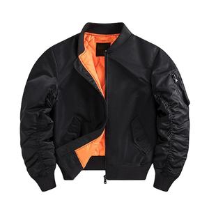 Compre chaquetas bomber con logotipo personalizado, de alta calidad, material grueso para invierno, chaquetas bomber con cremallera completa, chaqueta bomber para hombre - Product Image 3