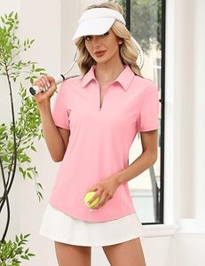 เสื้อโปโลแขนสั้นสำหรับผู้หญิง รุ่น High Performance Stretch Quarter Zip Top - Product Image 3