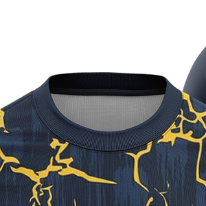 Custom Sublimated Unisex Adult <b>Soccer</b> Jersey Crew Neck Short Sleeve Lightweight 100% Polyester Color Blocked Red White Blue - Product Image 2