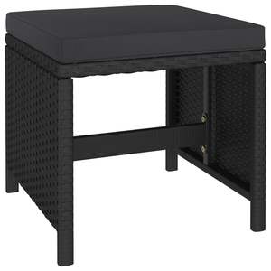 Juego de Comedor de Jardín de 6 Piezas en Ratán Sintético Negro - Product Image 6