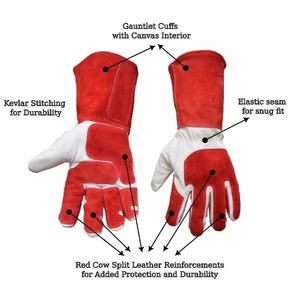 ถุงมือเชื่อมหนังวัวแท้คุณภาพพรีเมียม ถุงมือป้องกันความปลอดภัย - Product Image 3