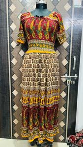 Nuevo Vestido Midi Maxi Tradicional al por Mayor, Vestido Boho Indio Pequeño de Verano, Nuevo Vestido Informal de Seda con Estampado Floral - Product Image 2