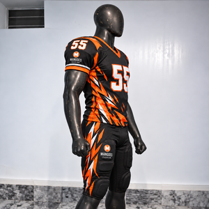Tenue de football américain personnalisée pour hommes adultes, maillot et pantalon de football sublimés, spandex/polyester, respirant, antibactérien - Product Image 5
