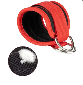 Sangles de cheville réglables en néoprène et acier avec anneau en D pour machines à câble - Protection professionnelle pour les exercices des fessiers, des jambes et des abducteurs - Product Image 4