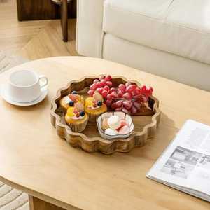 WONDER OVERSEAS - Bandeja de Servir de Madera de Estilo Art Deco, Diseño Rectangular Multifuncional para Bodas, Restaurantes, Hoteles y Decoración del Hogar - Product Image 4