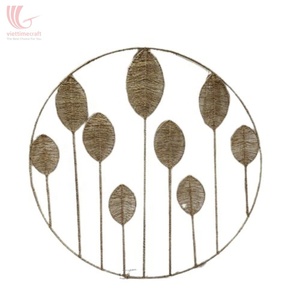Summer Vibe Natural Seagrass Woven Palm Tree <b>Wall</b> Hanging Decor, Tropical Seagrass <b>Flower</b> <b>Wall</b> Art Wholesale - Product Image 2