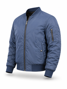 High Quality Wholesale Winter <b>Men's</b> High Street Style Stand Collar Quick Dry Nonwoven 100% Cotton Nylon <b>Suede</b> Zipper Solid - Product Image 2
