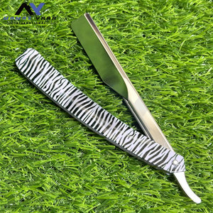 มีดโกนหนวดแบบมืออาชีพ ใบมีดตรง พร้อมตัวล็อคแบบเลื่อน ด้ามจับสแตนเลส พับได้ ใบมีดคมกริบ - Product Image 2