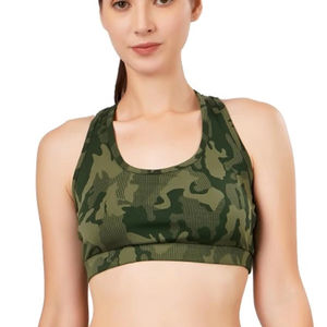 เสื้อชั้นในกีฬาสำหรับผู้หญิง ระบายอากาศได้ดี มีซิปด้านหน้าและแผ่นรองแบบถอดได้ เหมาะสำหรับโยคะและวิ่ง - รองรับระดับปานกลาง - Product Image 1