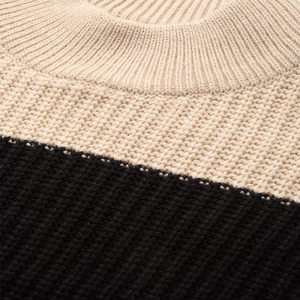 Pull en maille décontracté à col roulé pour femme, manches longues, côtelé, boutonné sur le devant, anti-boulochage, pour l'automne - Product Image 3