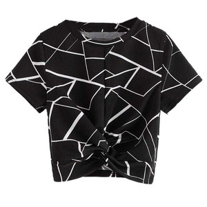 Casual Women <b>Crop</b> <b>Top</b> T-Shirt Made With Premium Cotton Blend Fabric Breathable And Lightweight Perfect For Daily Wear - Product Image 1
