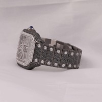 Montre de luxe en acier inoxydable avec cristal saphir 41 mm, date automatique, style vintage hip-hop, mouvement à quartz Seiko, pour hommes et femmes, Inde