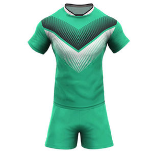 Uniforme de rugby de haute qualité, à séchage rapide, manches courtes, ensemble de maillots et shorts de football, uniforme de rugby unisexe - Product Image 4