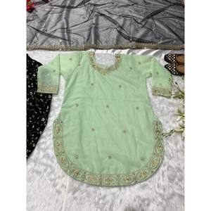 Haut de fête de créateur, taille XL, dhoti salwar et dupatta, look élégant - Product Image 5