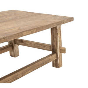 Table à manger en teck massif de qualité supérieure, finition rustique naturelle artisanale, mobilier robuste pour les projets de restaurants et d'hôtels - Product Image 4