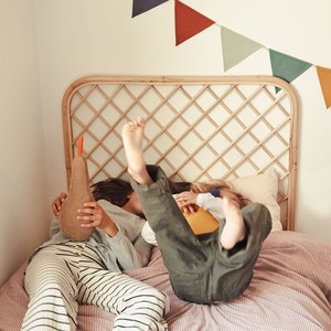 Rattan <b>headboard</b> for <b>single</b> <b>beds</b> bohemian <b>bed</b> <b>headboards</b> hand-made bedheads kids room decor - Product Image 4