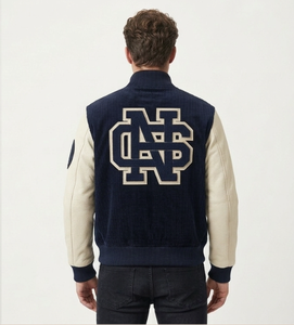 <b>Yellow</b> Embroidered Badge 100% <b>Wool</b> Eco-Friendly Windproof Winter Body white Sleeves Jackets Custom Heritage - Product Image 4