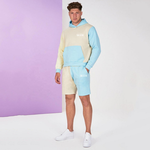 Men Pullover Hoodie And Shorts Set Casual Two Piece <b>Tracksuit</b> Comfortable Activewear Outfit Durable Fabric Set For Men - Product Image 2