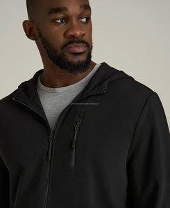 Men's High Quality Hooded Softshell Jacket Front Zipper Pocket Waterproof Breathable Casual Plain Design Canvas Fabric High - Product Image 4