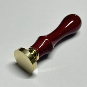 Elegant Rose 25mm Round Brass Maple Wood Handle Multi Purpose Brass <b>Sealing</b> <b>Wax</b> Stamper for DIY Crafts - Product Image 5