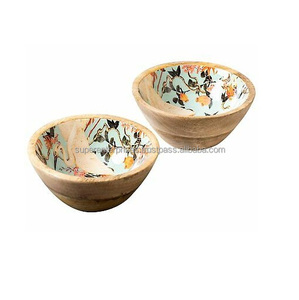 Cuencos para servir de diseño Natural para interiores, cuencos para ensalada con diseño pulido y personalizado, disponibles - Product Image 1