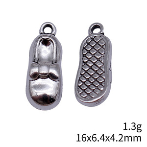 Adorno de lazo para <span class=keywords><strong>zapatillas</strong></span> de <span class=keywords><strong>ballet</strong></span>, 16x6.4x4.2mm, de aleación de zinc en plata envejecida, para recuerdo de recital de danza - Product Image 3