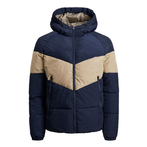 Blouson matelassé d'hiver 2025 pour homme, haute qualité, effet bulle brillant, capuche rembourrée, fermeture éclair réversible, personnalisable OEM ODM, en coton - Product Image 4