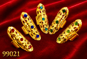 Bague en filigrane de coquillage avec incrustation de feuilles florales ovales, bijoux fantaisie pour femme, cadeau, tenue de soirée - Product Image 2