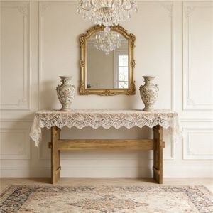 Consolle in Legno Massello Resistente, Tavolo d'Ingresso in Legno, Tavolino da Divano - Product Image 4