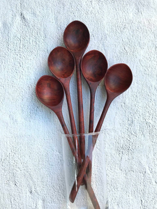 Ensemble de cuillères de service en bois avec plateau de service en bois, ustensiles de service de cuisine, vaisselle de table - Product Image 6